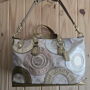 Coach Ashley Multicolor Patchwork Shoulder Bag